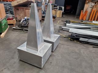 2x Custom Aluminium Cabinets