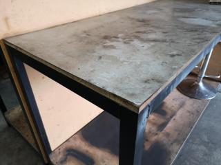 Steel Topped Workbench w/ Vice