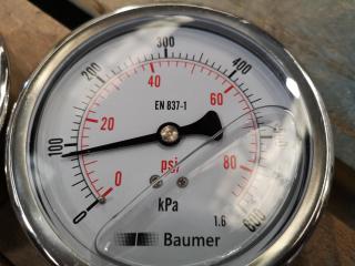 2x Baumer 600KPa Industrial Gages