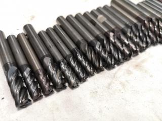 25x Assorted Finishing End Mill Cutters