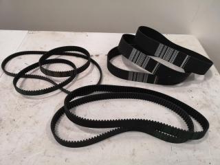 8x Assorted Industrial Machine Drive Belts
