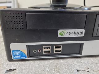 Cyclone Desktop Computer w/ Intel Core i3 & 22" Monitor