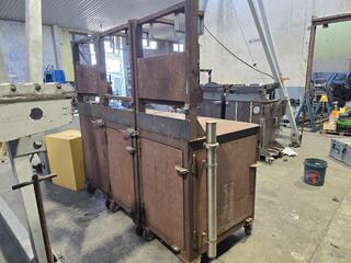 Three Unit Modular Steel Workbench 