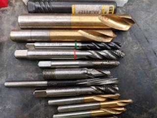 80+ Assorted Milling End Mills & Taping Bits