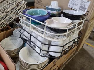 Assorted Commecial Kitchen Restaunt Supplies, Consumables, Serving Wear