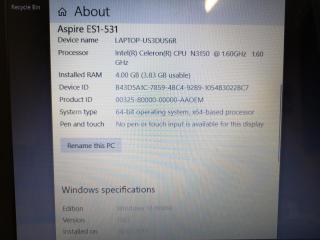 Acer Aspire ES15 Laptop Computer