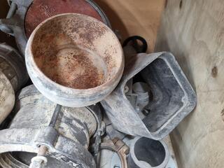 Assorted Heavy Steel Pipe Fittings, Couplings