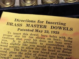 100x Vintage Antique Pattern Makers Brass Master Dowels, Size 5