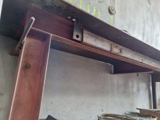 Heavy Steel Workshop Workbench Table