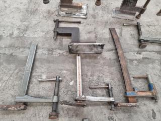 Large Assortment of ex Bench Mounted Clamps