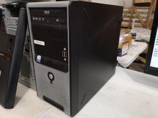 5x Assorted Older Desktop Computers, Parts only, damaged cases