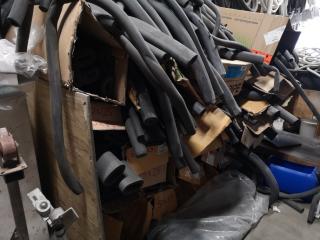 Huge Lot of Plumbing Pipe Black Rubber Foam Insulation Tubing