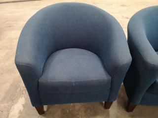 2x Matching Padded Chairs for Home or Office