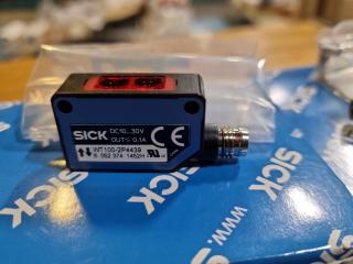 2x Sick Miniature Photoelectric Proximity Sensors WT100-2