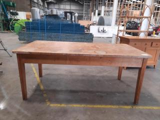 Large Wooden Dining Table