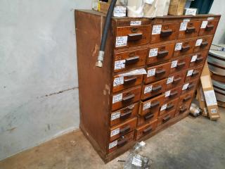 28 Drawer Solid Timber Cabinet