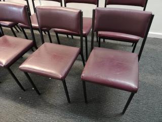 10x Matching Padded Stackable Cafe or Office Chairs