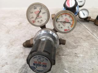 5x Assorted Welding Gas Regulators