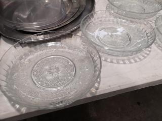 Assorted Restaurant Serving Trays, Bowls, & Lids