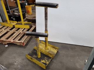 Pair of Adjustable Industrial Material Support Stands