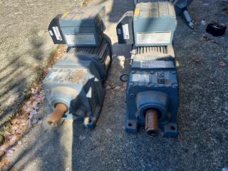 2 x Electric Motors with Reduction Boxes