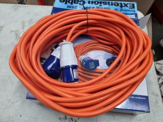 25-Metre 230V, 16A Power Extension Cable Lead, New