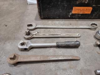 Large Assortment of Socket Wrench Tools and Bits
