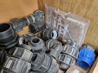 Assorted PVC & Brass Pipe Fittings, Couplings, & More