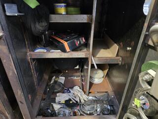 Three Unit Modular Steel Workbench 