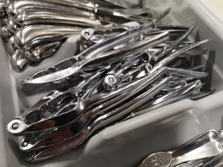 Bulk Tray of Knives, Nut Crackers, Dessert Forks