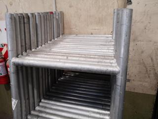 18x Aluminium Upright Scaffolding Frames. 2-metres tall, 720mm wide