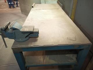 Large Steel Workshop Bench