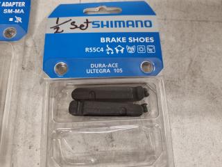 Assorted Shimano Branded Bike Parts, Brakes & Components