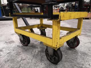 Industrial Mobile Bin Trolley w/1x Steel Material Storage Bin