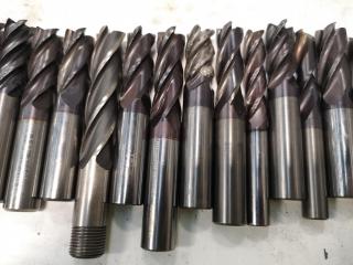 20x Assorted Finishing End Mill Cutters & More