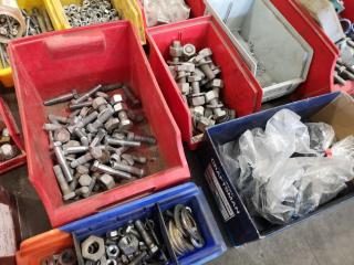 Pallet of Assorted Nuts, Bolts, Washers, & Other Fastening Hardware
