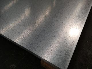 38x Galvanised Steel Sheets, 2440x1220x0.9mm Size