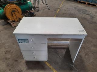 White 4 Drawer Desk