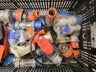 Bin of Electrical Plugs Etc