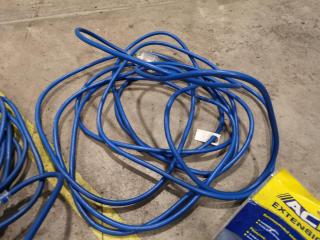 4x 15A Single Phase Workshop Extension Power Leads Cords