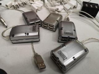 23x Assorted USB Hub Units