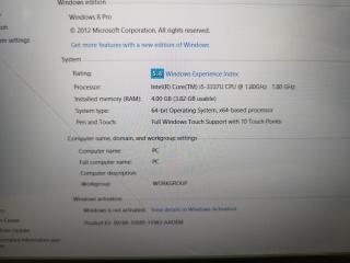 Acer Iconia W700P Tablet Computer w/ Intel Core i5, Cracked Screen Glass