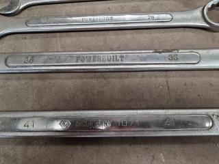 6 Assorted Ring Spanners 