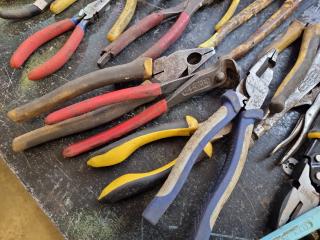 Assorted Hand Pliers, Clamps