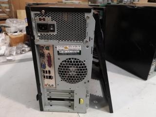 5x Assorted Older Desktop Computers, Parts only, damaged cases