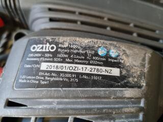 Ozito Corded SDS Plus Rotary Hammer RHD1600
