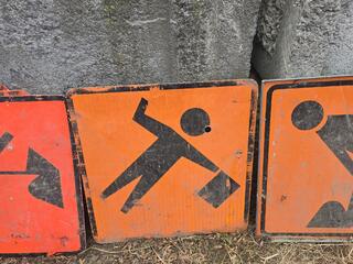 7 x Road Works Signs 