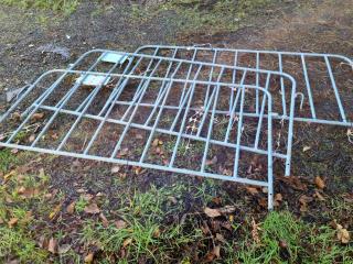3x 2100mm Galvanised Steel Fencing Sections