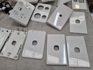 Assorted Electrical Wall Switches and Power Outlets