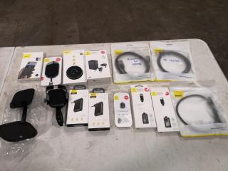 Assorted Electronic Accessories, Chargers, Stands, Bluetooth Adapters, More